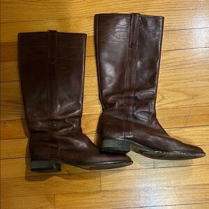 J crew Brown Leather Knee-High Boots 11